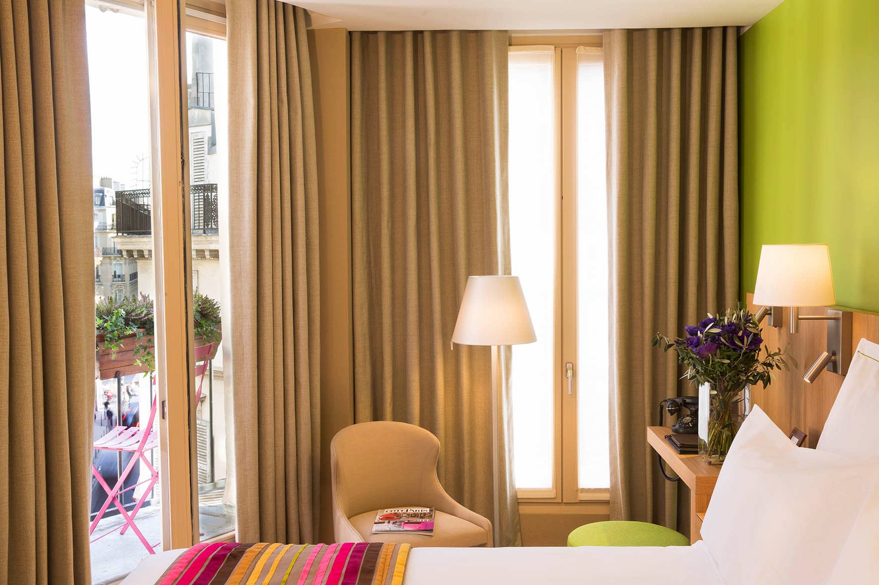 Balcon de la chambre Privilege de l'hotel Cordelia Paris, espace privatif